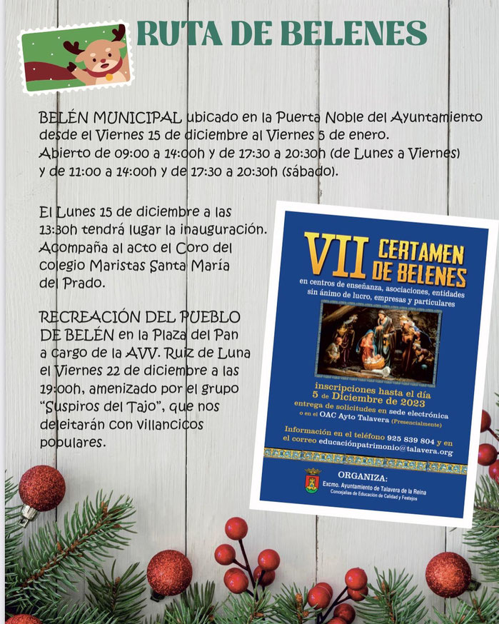 Programa de la Navidad en Talavera de la Reina