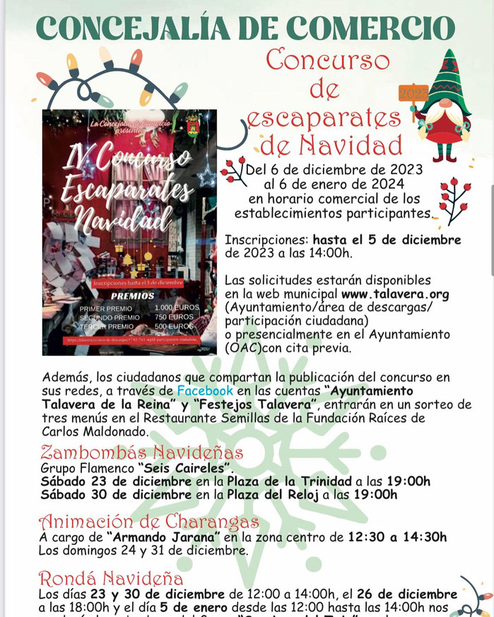 Programa de la Navidad en Talavera de la Reina