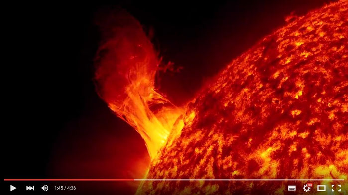 Une vidéo de la Nasa sur les superbes images du satellite SDO 