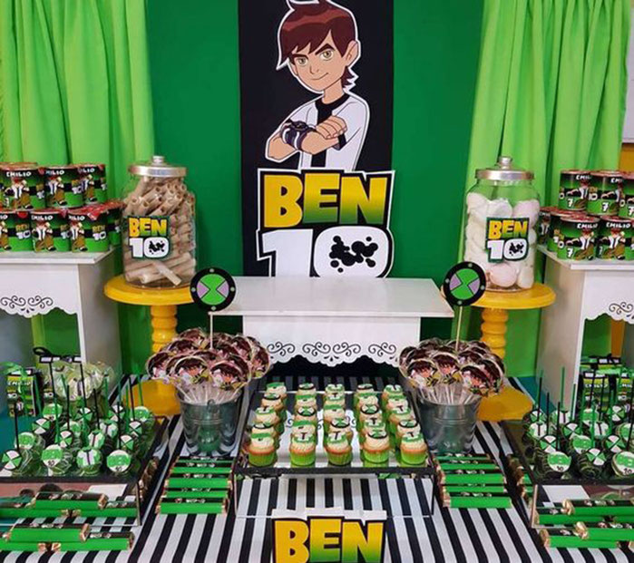 mesa de dulces de Ben 10