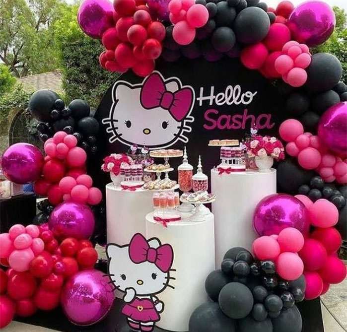 decoracion cumpleaños de hello kitty