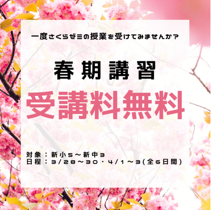 さくらゼミ,福島市,学習塾,春期講習会