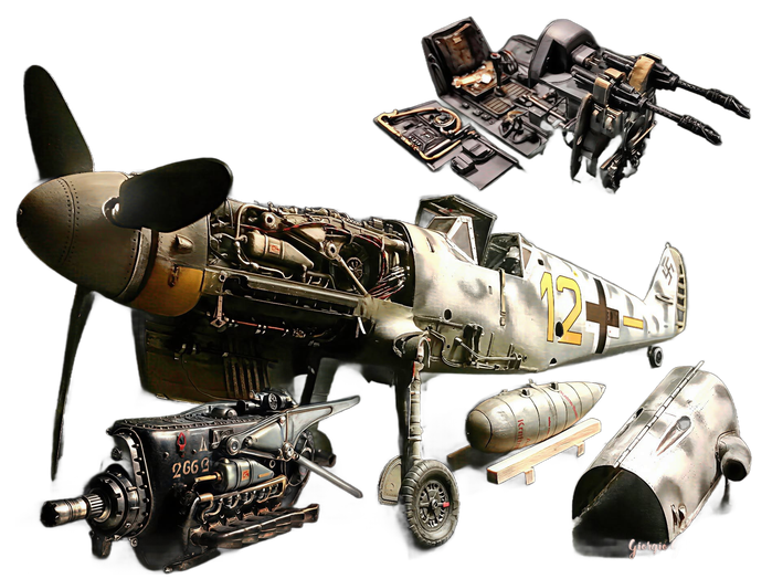 Messerschmitt Me 109 G2 R/6 - Trumpeter kit 1:24 scale model
