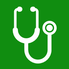 Symbol Stethoskop, für barrierefreie Arztpraxen