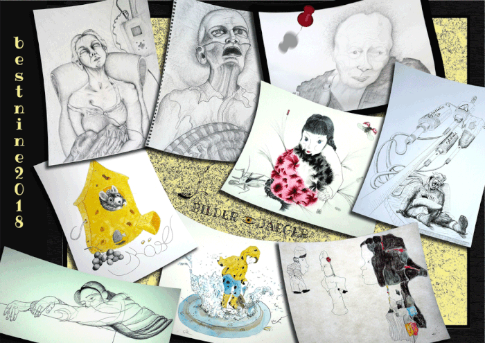 Überblick Zeichnungen aus dem Jahr 2018, Bilder-Jaeger Drawings Best Of 2018