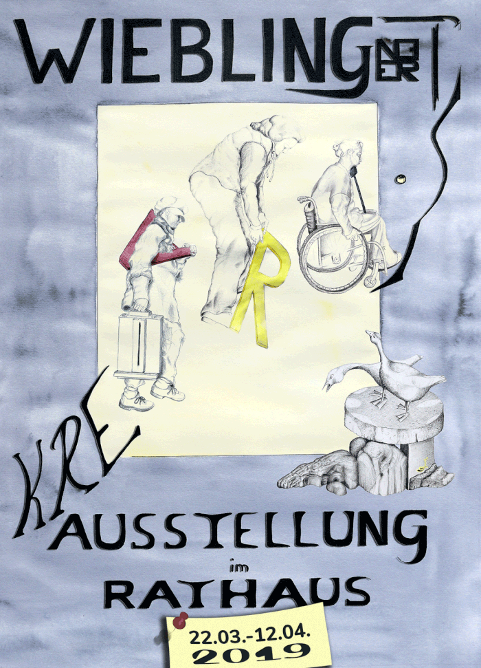 Plakat Ausstellung Wieblinger Kreartisten im Rathaus Wieblingen Heidelberg