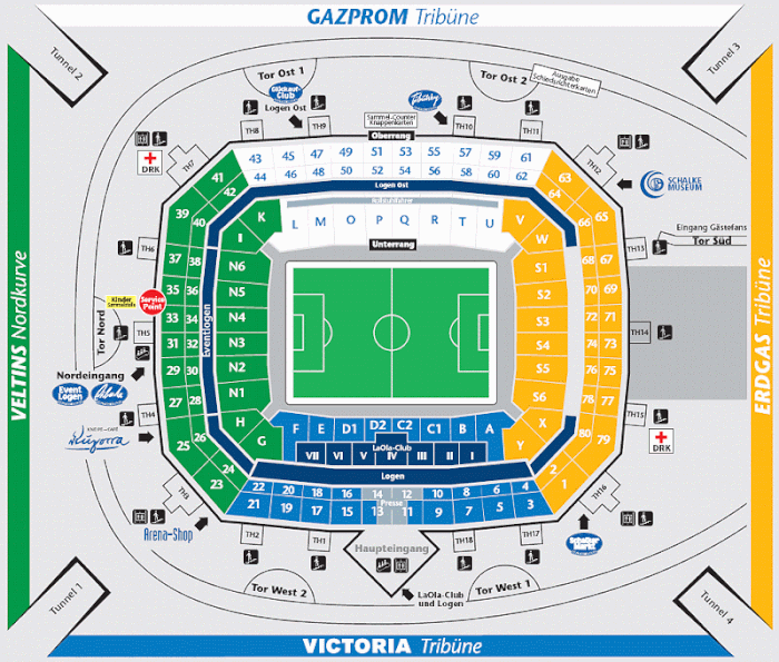 Sitzplan Veltins Arena Auf Schalke