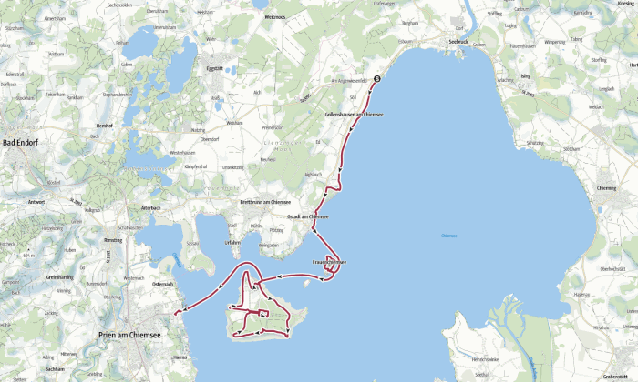 Etappe 21: Wanderung vom Malerwinkel über die Chiemseeinseln nach Prien