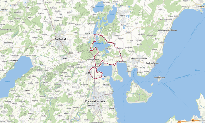 Tagestour 24: Wanderung von Rimsting zum Chiemsee und Langbürgner See