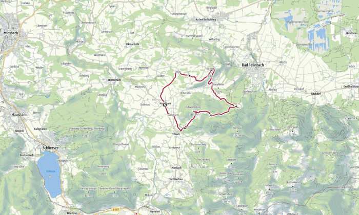 Tagestour W06: Wanderung von Hundham auf den Schwarzenberg und zur Tregler Alm