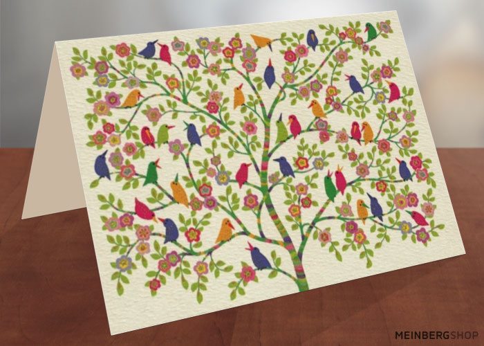 Turnowsky Karte Vögel Baum quer