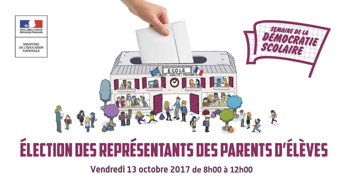 Elections des représentants des parents d'élèves vendredi 13 octobre de 8h à 12h