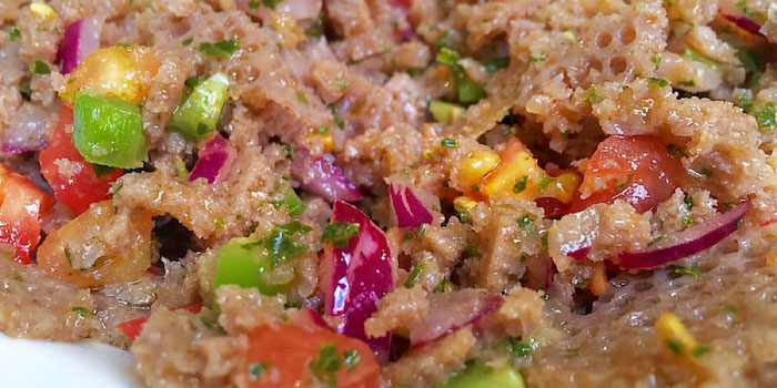 fitfit wat Ethiopian injera salad