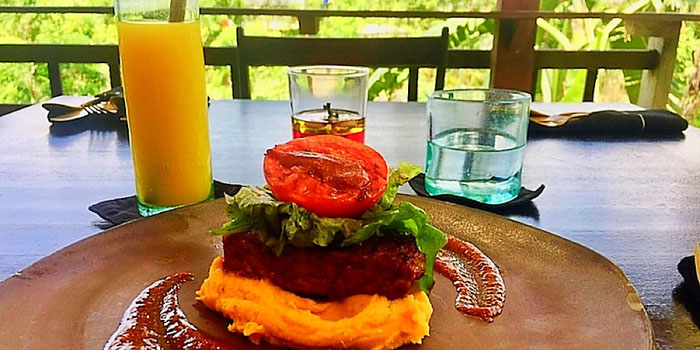 bbq ribs at moksa plant-based cuisine in ubud bali