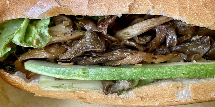 Mushroom lemongrass bahn mi