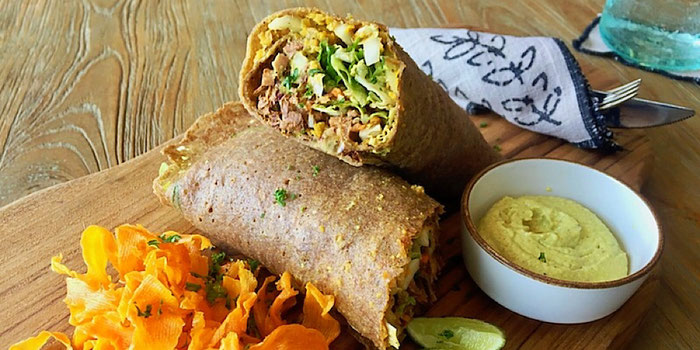 jackfruit wrap at zest ubud