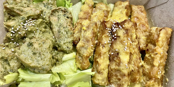 Lions mane mushroom and tempeh 