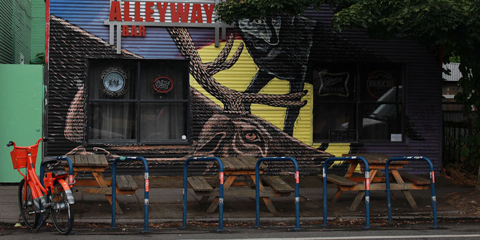 Bike at bar Portland 