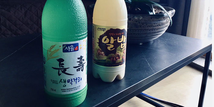 Makgeolli bottles