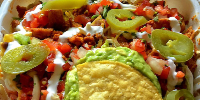 vegan nachos at el nutri taco in portland oregon