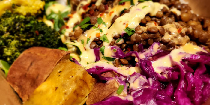 Lentil Veggie Bowl at Plant Cafe Seoul