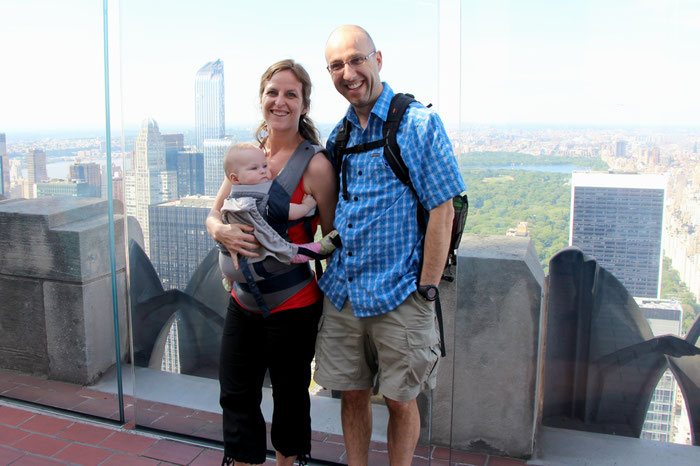 Top of the Rock at Rockefeller Center Observation Deck - Travel with a baby to NYC