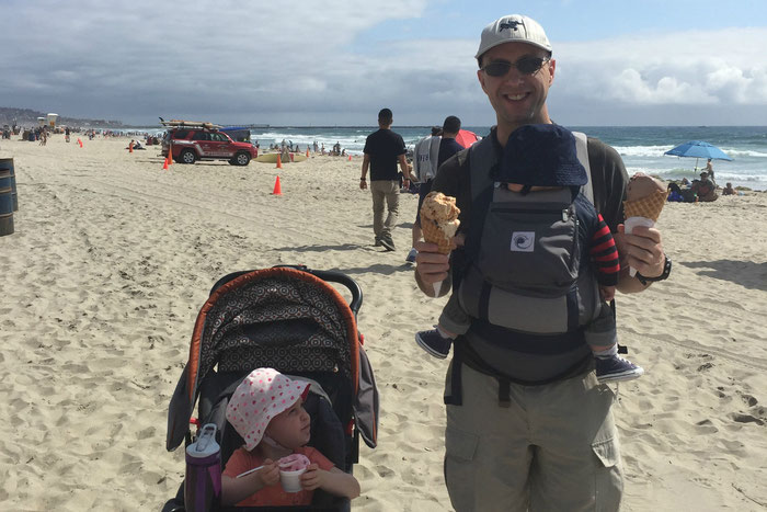 Mission Beach Boardwalk - Stroller and Baby Carrier