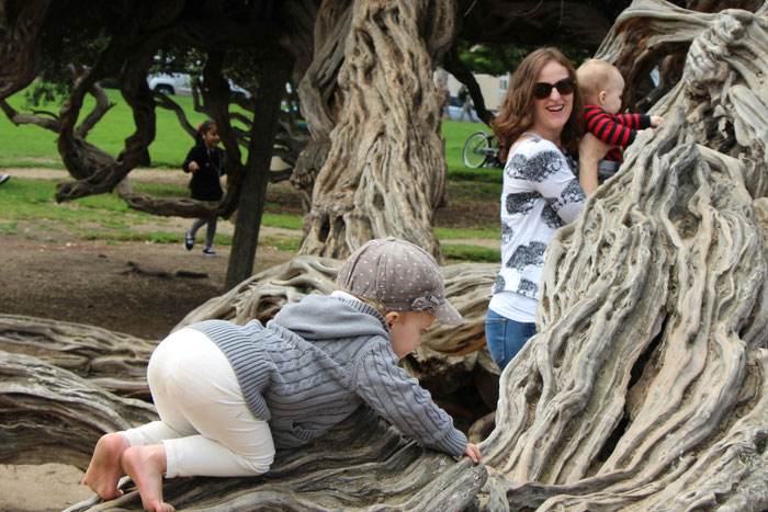 Playing at park in La Jolla - San Diego With a Baby
