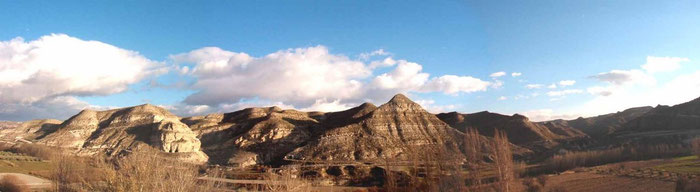 Paisaje típico de badlands de Galera, Granada