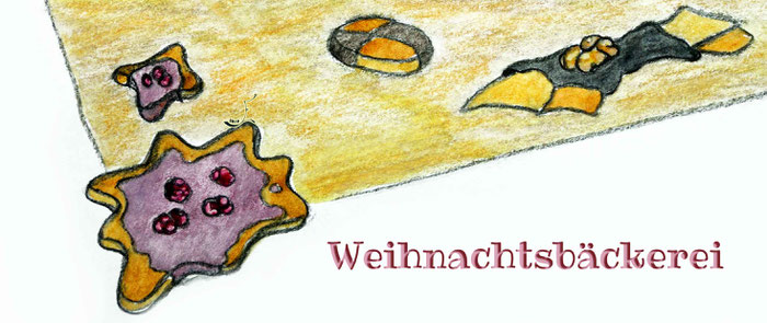 Bilder-Jaeger Illustration Weihnachtsbäckerei Rezept Plätzchen backen im Advent