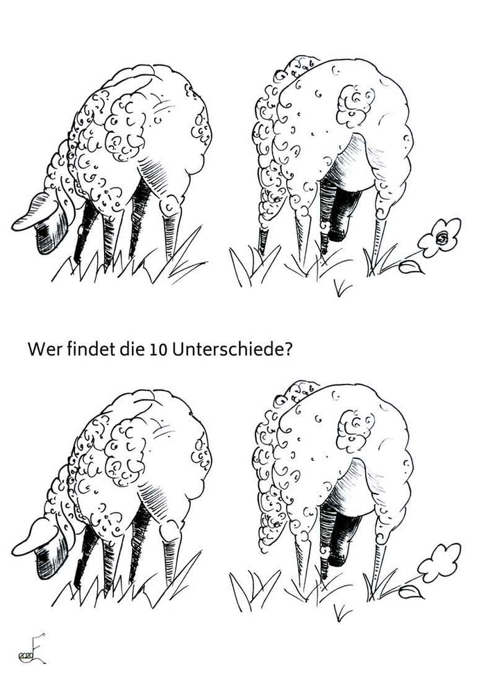 Wer findet die 10 Unterschiede? Fehlerbild von Bilderjaeger, Schafe auf der Weide