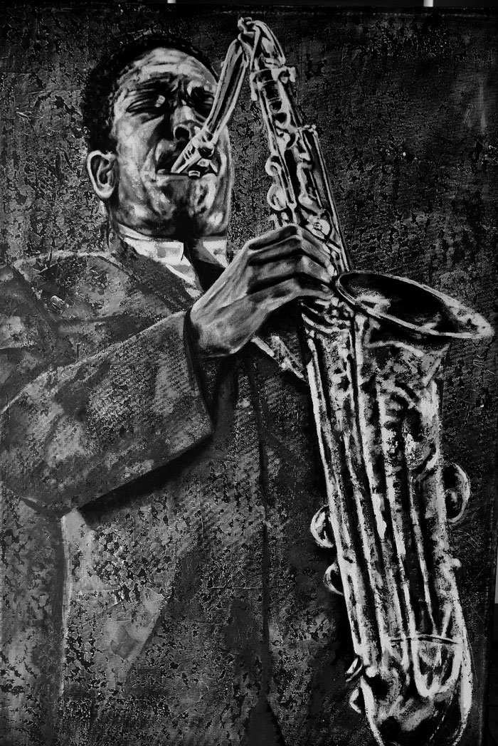#arte #arteinvestiment #collezionismo #galleries #museo #jazz #artecontemporanea #brac_art #paolobraccini #painting #artbasel Paolo Braccini, La materia di Trane, ritratto di John Coltrane, olio e resine su tela, serie Segno e Suono roma