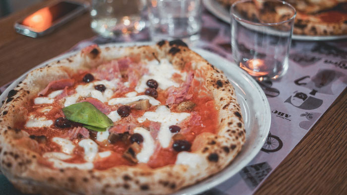 Pizza Capricciosa without Artichoke