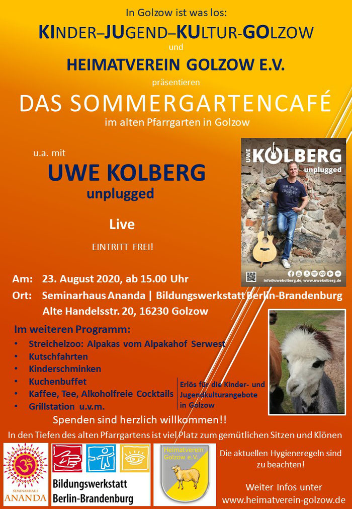 Flyer Sommergartencafe 23.08.2020