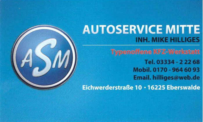 Mike Hilliges Autoservice Mitte Eberswalde Golzow 16230 Barnim