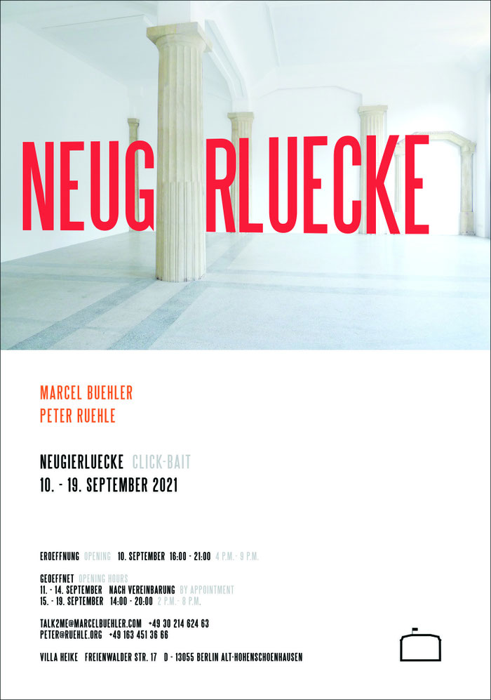 Marcel Buehler Peter Ruehle Villa Heike Berlin contemporary art exhibition 