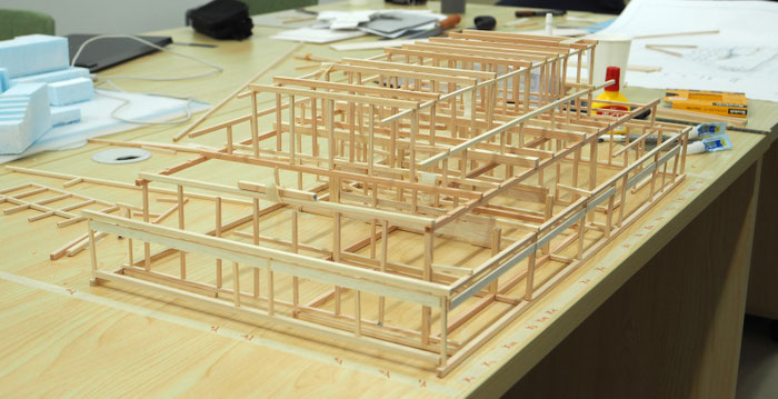 東北工業大学 建築史研究室 重文民家軸組模型 旧朴舘家住宅