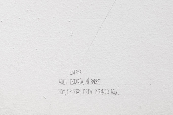 [WO/D] Intervención a grafito sobre pared para la exposición "La voluntad sostenida", en la galería Fernández-Braso. 