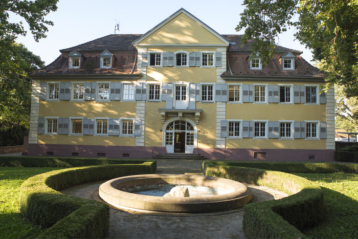 Heutige Berufsschule für Pflege im Landkreis Emmendingen im ehemaligen Weiherschloss der Familie Ringwald.