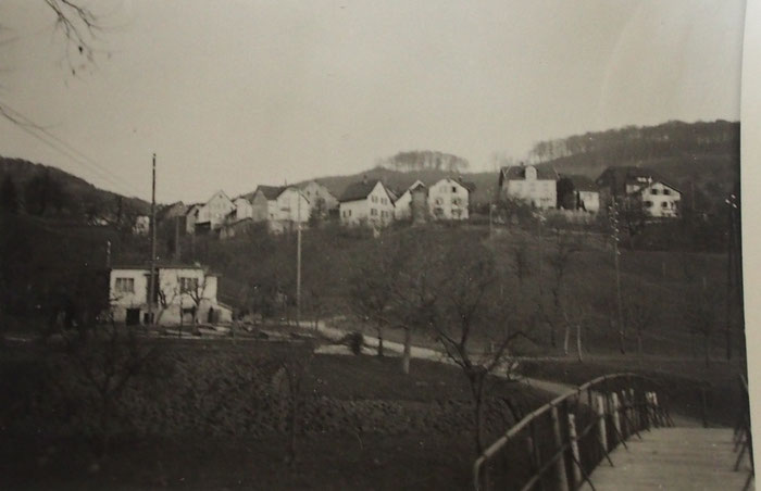 Blick über das Trülibrügli nach Füllinsdorf. Heute ist alles zugebaut.