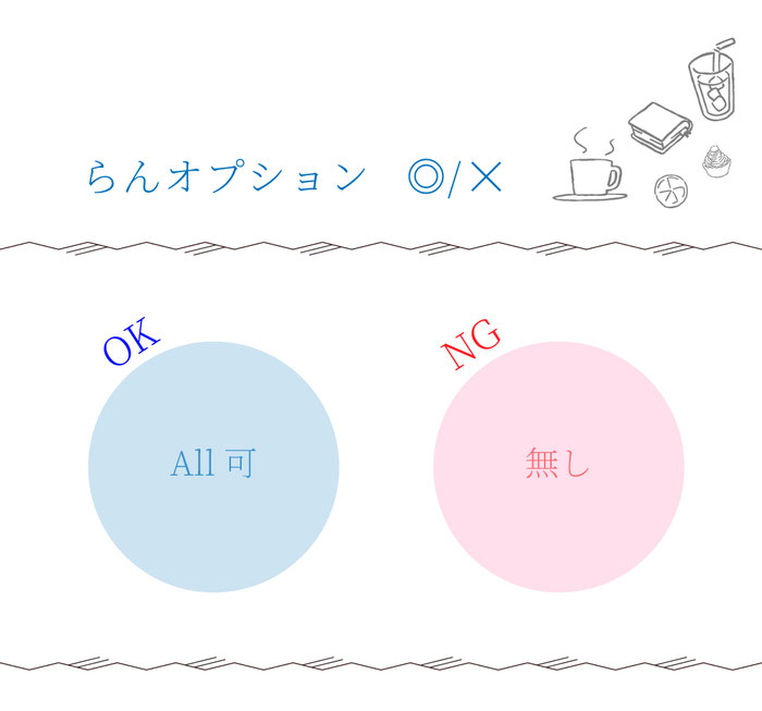 セラピストの可能オプション/OK or NG/ 札幌 女性用風俗 すすきの 雨はしずかに