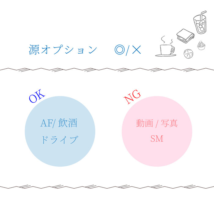 セラピストの可能オプション/OK or NG/ 札幌 女性用風俗 すすきの 雨はしずかに