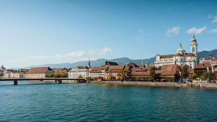Bild: Aare Silhouette Solothurn ©Solothurn Tourismus Ivo Scholz