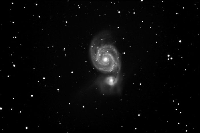La galaxie des Chiens de Chasse : 3 heures et demi de pose.