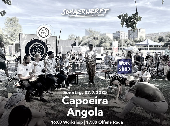 Capoeira Angola Workshop und offene Roda auf der Sommerwerft 2025, 27.7.2025, 16:00 Uhr, Weselerwerft Frankfurt am Main