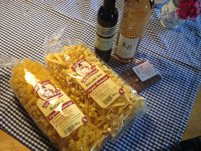 Es gibt auch Nudeln und Schokolade aus Odenwälder Produktion!