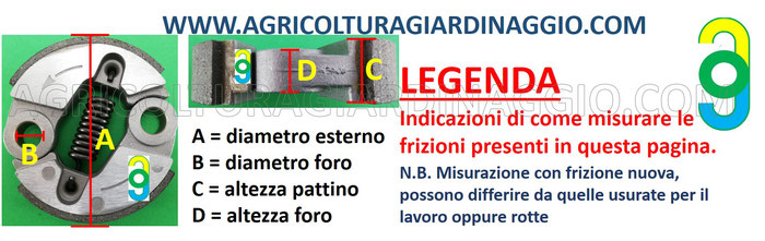 misure frizione decespugliatore Stihl ricambio sconto promozione offerta prezzo www.agricolturagiardinaggio.com