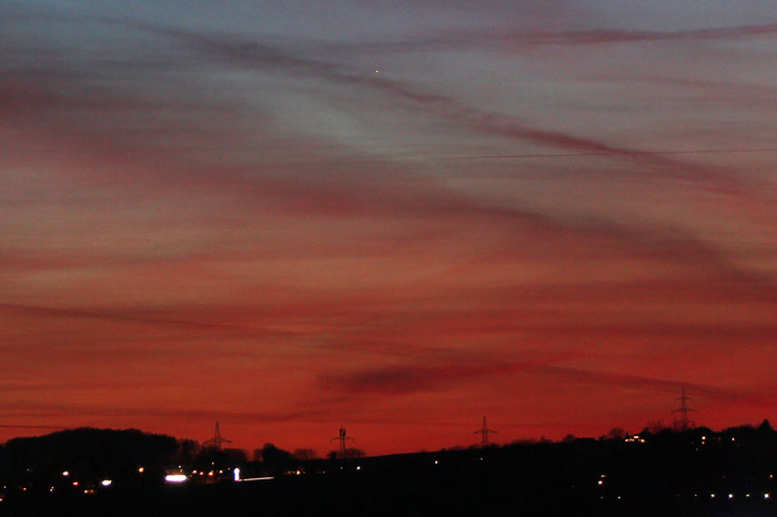 Planet Merkur in Abendsichtbarkeit