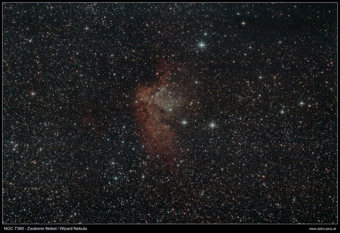 NGC 7380 - Hexennebel / Wizard Nebula, aufgenommen mit Skywatcher 150/750 Newton und Canon EOS 1000Da