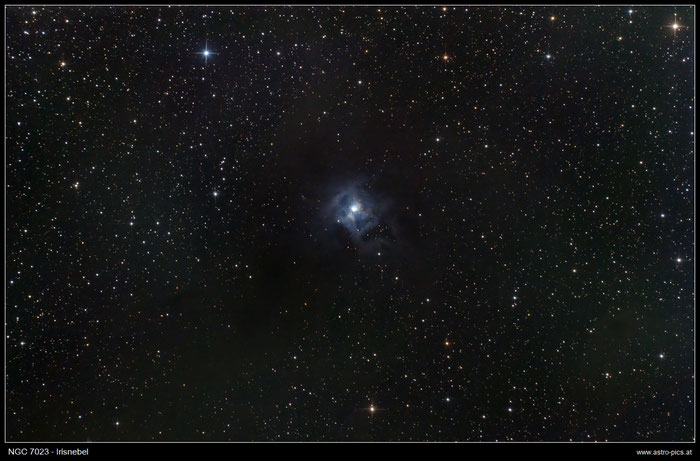 NGC 7023, Irisnebel, aufgenommen mit 150/750mm Newton und Canon EOS 1000Da